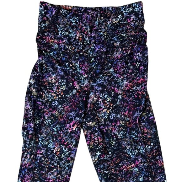 Lululemon Fast and Free High-Rise Crop 23" Floral Spray Leggings Size 2 - Picture 2 of 7